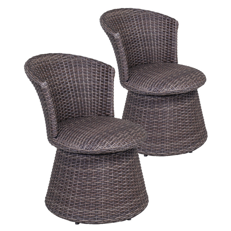 wayfair wicker swivel chair